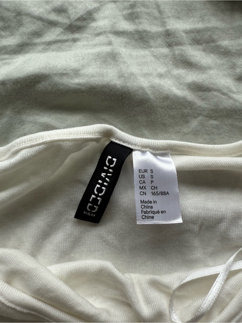 H&M White Ruched Cami Tank - Picture 2 of 2